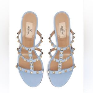 Valentino Garavani Light Blue Rockstud Sandals